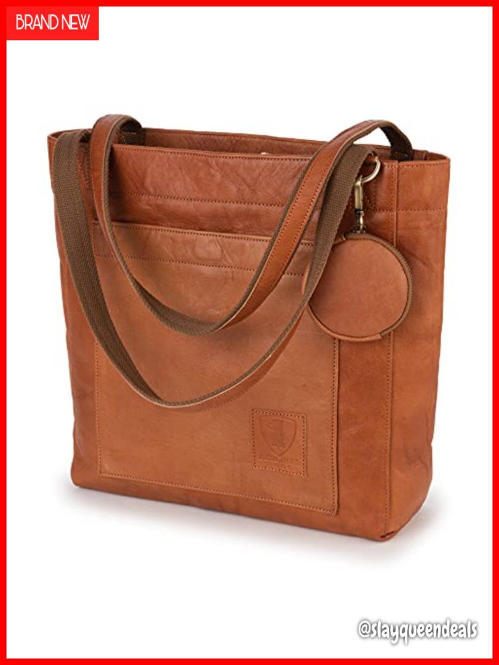 Vintage Genuine Leather Women Tote Bag Vegetable-Tanned Roomy